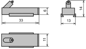 Рис.1. Габаритный чертеж узла пишущего УПС-01