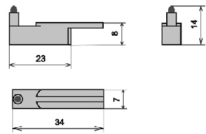 Рис.1. Габаритный чертеж узла пишущего УПС-06