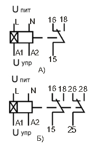 "Схема подключения электронного реле времени РВ-5"