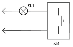 "Схема подключения коридорного выключателя типа КВ"