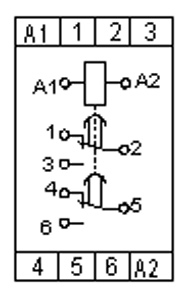 Рис.1. Схема подключения реле НЛ-6А-2
