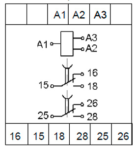 Рис.1. Схема подключения реле времени ВЛ-179