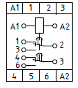 Рис.1. Схема подключения реле времени ВЛ-76А