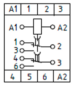 Рис.1. Схема подключения реле ВЛ-77А