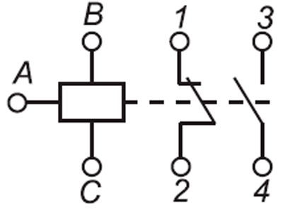 Рис.2. Схема подключения реле ЕЛ-13