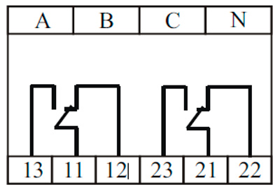 Рис.1. Схема подключения реле ЕЛ-11М2