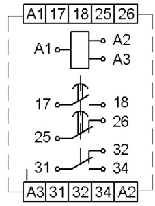 Рис.1. Схема подключения реле времени ВЛ-73М