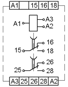 Рис.1. Схема подключения реле времени ВЛ-79М