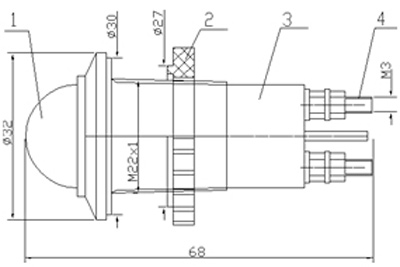 Рис.1. Схема светодиодной арматуры АС-С-22-Т
