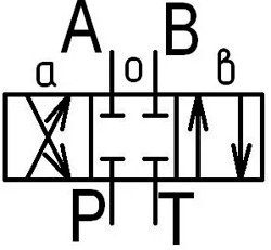 Рис.1. Схема принципиальная гидрораспределителя РМР 10.3-44-Т1