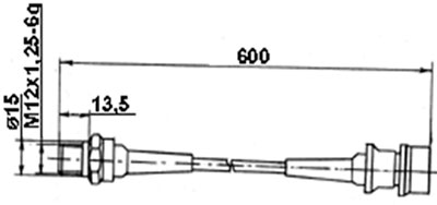 Рис.1. Габаритный чертеж датчика ЛХ 611М