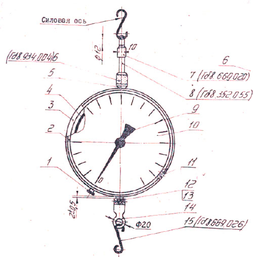 Схема динамометра