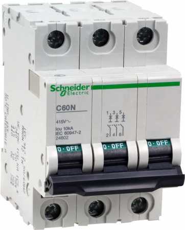 Автоматический выключатель C60N 3P 0,5A C Schneider Electric