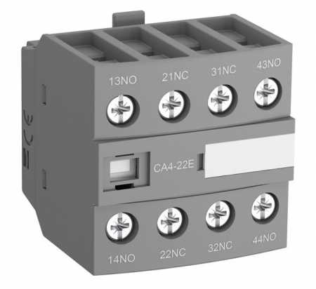 Блок контактный дополнительный CA4-40N (4НО) для контакторов AF09…AF38 и реле NF09…NF38