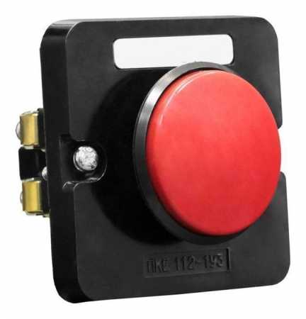 Пост кнопочный ПКЕ 112-1  У3 красный гриб IP40