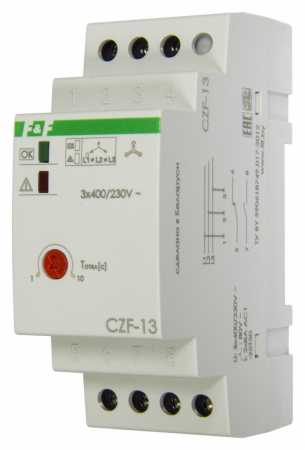 Реле контроля фаз CZF-13 для сетей с изолированной нейтралью    2A   1NO  1NC   3x400 В 50 Гц