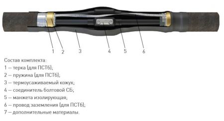 Муфта 5 ПСТб-1  (70-120) с соединителями (пластик с бронёй) ЗЭТАРУС