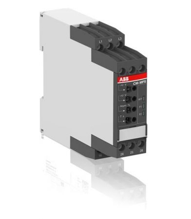 Реле контроля CM-MPS.43S без контр нуля, Umin/Umax=3х300-380В/420- 500B AC, 2ПК, винтовые клеммы